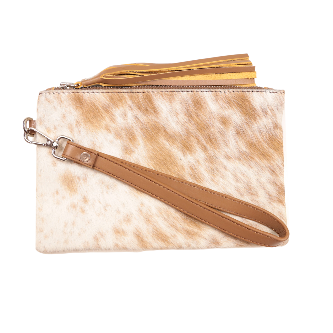 Country Allure - Claire Cowhide Leather Clutch Small