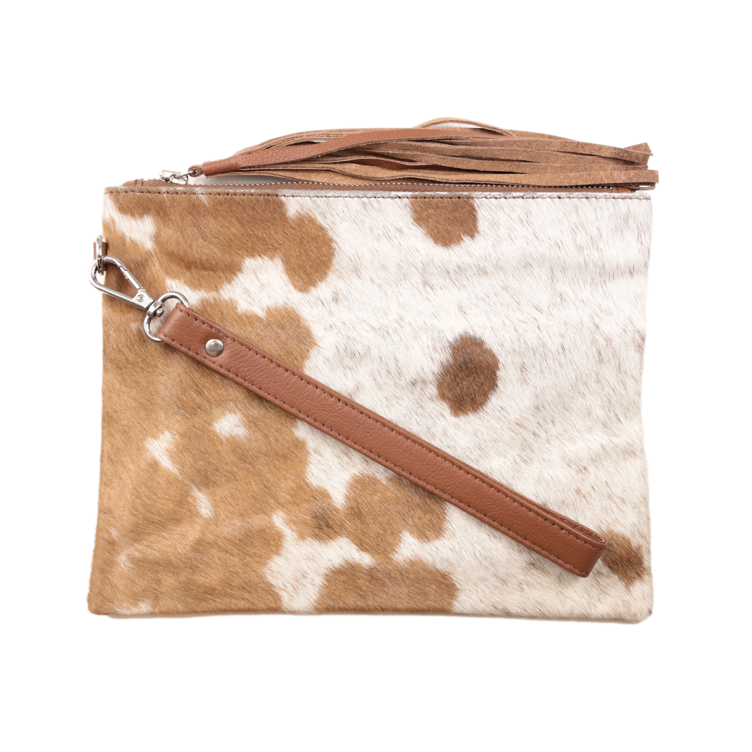 Country Allure - Claire Cowhide Leather Clutch Large