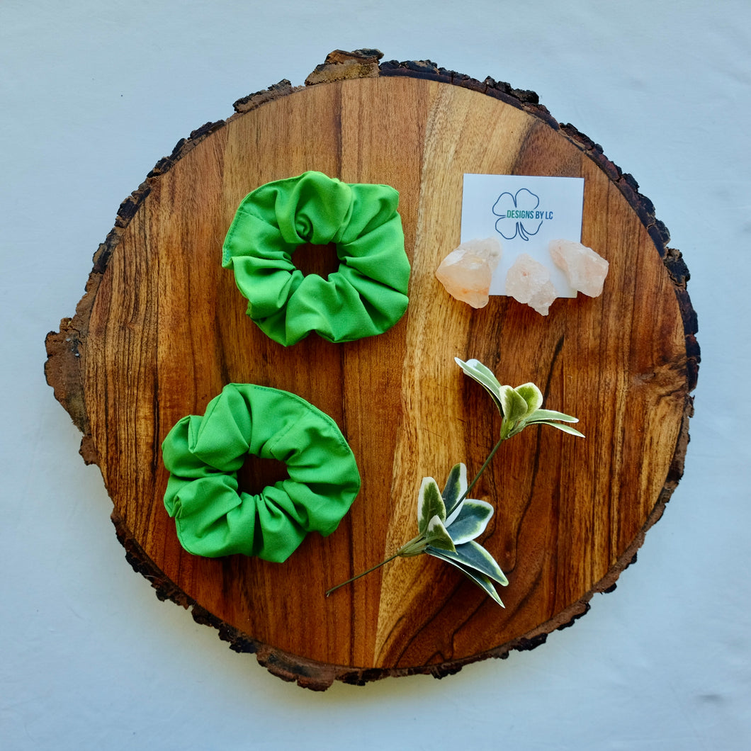 Plain Green Scrunchie