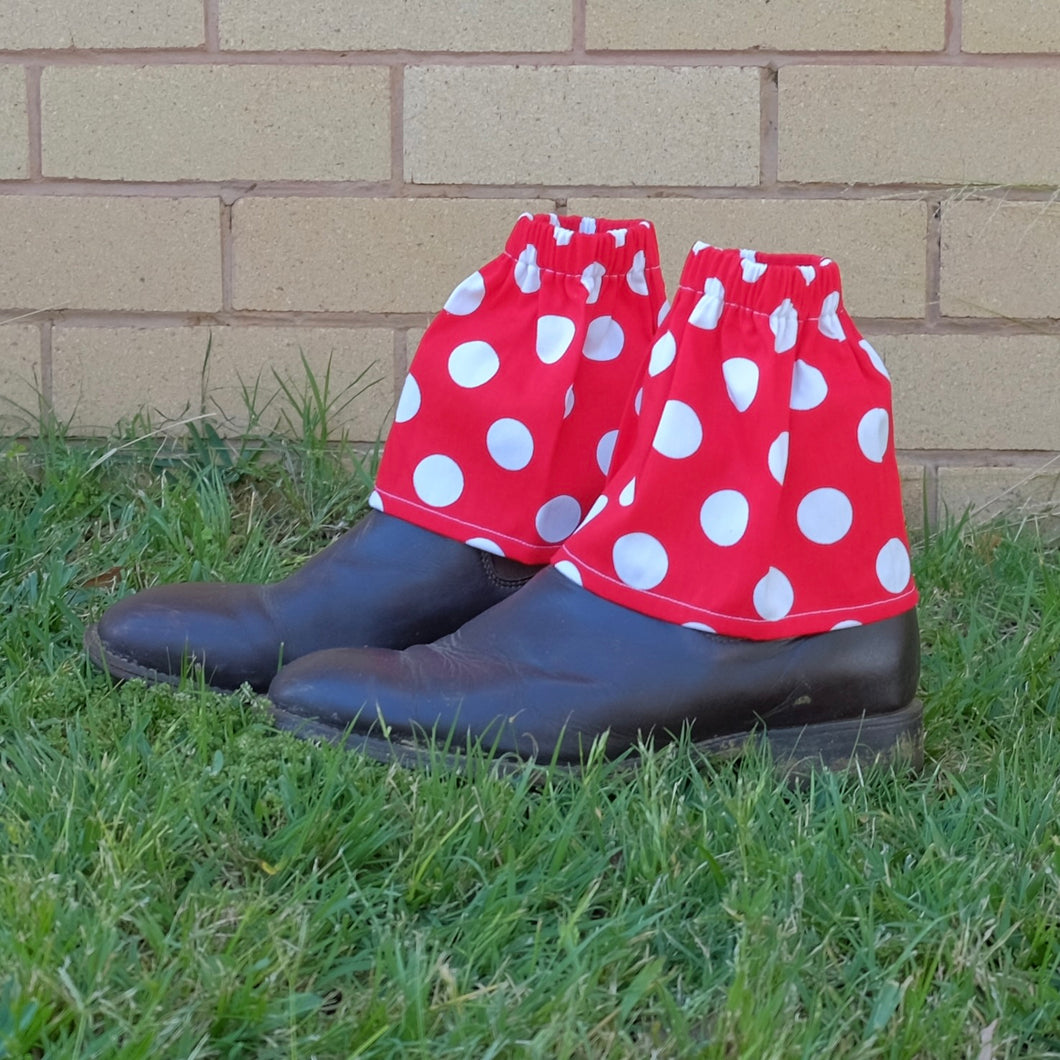 Red with White Polka Dot Sock Protector