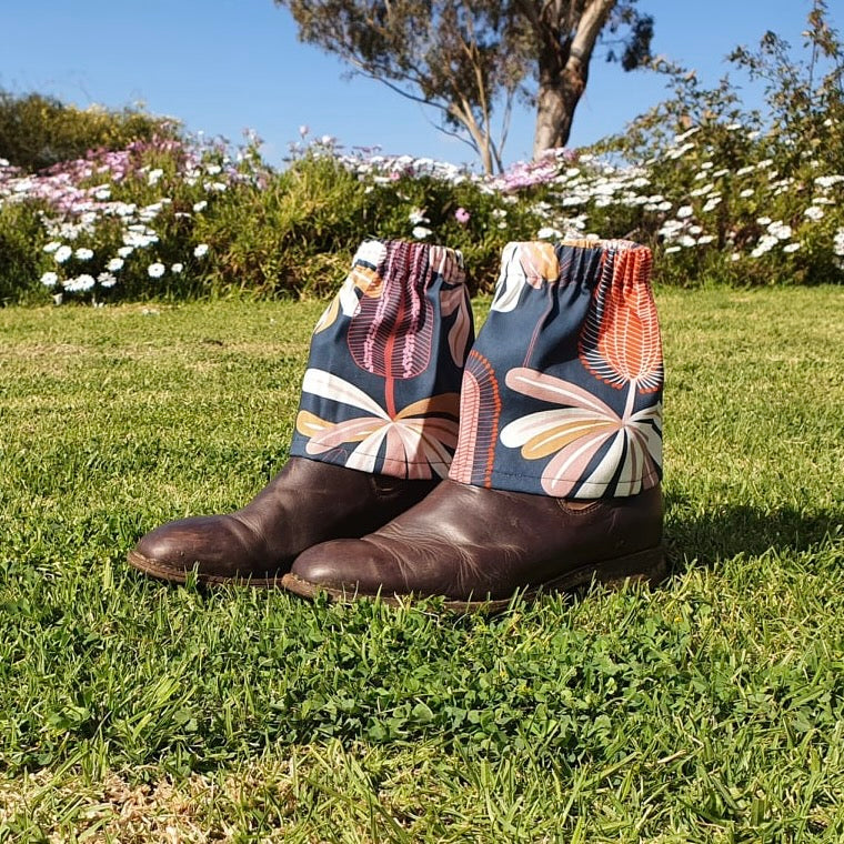 Navy Floral Sock Protectors